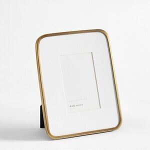 POTTERY BARN RADIUS 4x6 FRAME rounded edge BRASS FINISH New in box